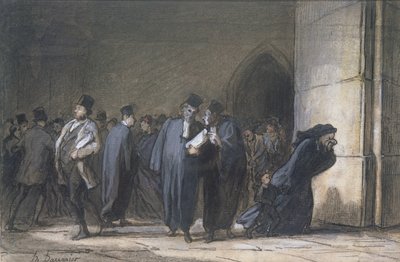 Al Palazzo di Giustizia, c.1862-65 da Honoré Daumier